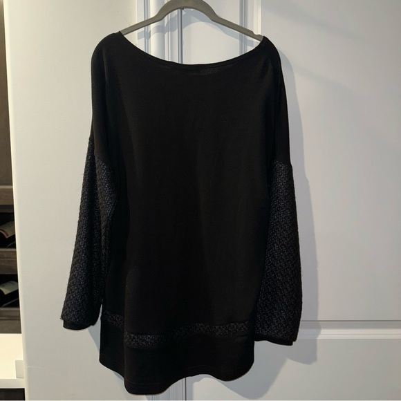 Generation Love Bobo Laminated Boucle Combo Sweater in BLACK 🖤 - Picture 9 of 9